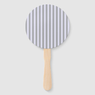 Éventail Motif rayé en gris et lavande