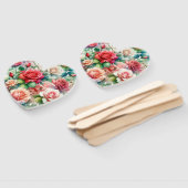 Éventail Motif Rose Fantaisiste (Non-assemblé)