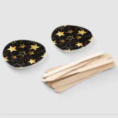 Éventail Motif sans couture avec étoiles d'or (Non-assemblé)