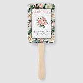 Éventail Motif victorien |Célébrer | Mariage personnalisé (Dos)