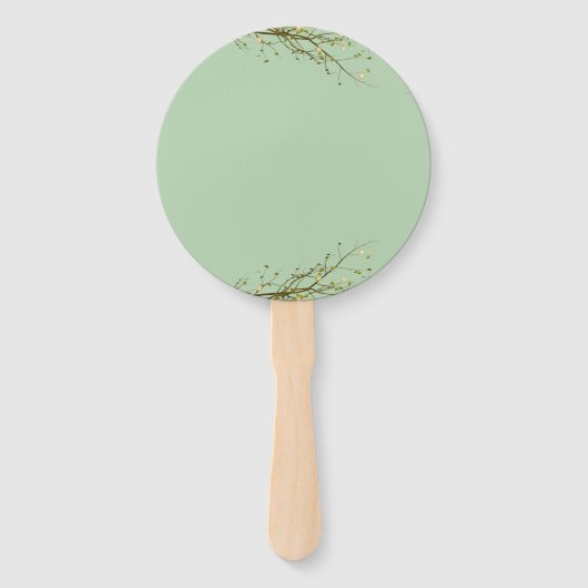 Éventail Mots-clés Rustique Merci Favor (Dos)