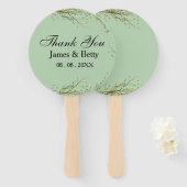 Éventail Mots-clés Rustique Merci Favor (Devant et derrière)