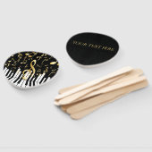 Éventail Music Note Clés de piano élégantes et luxueuses (Non-assemblé)