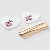 Éventail Musical treble clef notes with sakura flowers (Non-assemblé)