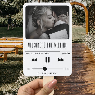 Éventail Musique MP3 Player Programme de mariage blanc