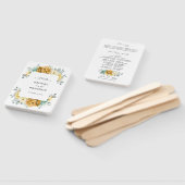 Éventail Mustard Yellow Floral Sage Programme de mariage mo (Non-assemblé)