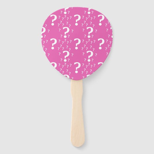 Éventail Mystère question marque énigme puzzle rose (Dos)