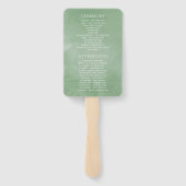 Éventail Mystical Boho Watercolor Programme de mariage réus (Dos)