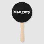 Éventail Naughty ou Nice, Ensemble de fans, noir blanc (Devant)