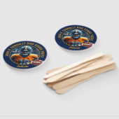 Éventail Navy Blue High School Football Player Photo Parent (Non-assemblé)