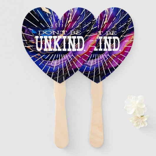 Éventail Ne sois pas méchant (Devant et derrière)