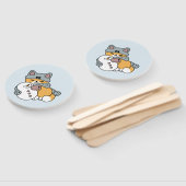 Éventail Neige beaucoup amusant Chat hiver vacances Design (Non-assemblé)