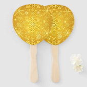 Éventail Neige dorée (Devant et derrière)
