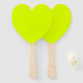 Éventail Neon Chartreuse couleur solide | Couleur tendance (Devant et derrière)