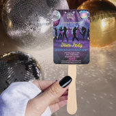 Éventail Neon Glow Disco Dance Anniversaire
