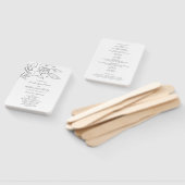 Éventail Neutral Line Art Floral Élégant programme de maria (Non-assemblé)