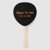 Éventail New York 2024 Éclipse solaire totale (Dos)