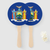 Éventail New York : The Empire State, Home Big Apple Flag (Devant et derrière)