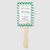 Éventail NIGERIA FLAG Programme de mariage des écritures Cu (Devant)