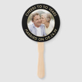 Éventail N'IMPORTE QUEL Anniversaire 2 Photo Elégant Black (Dos)