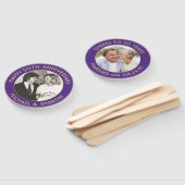 Éventail N'IMPORTE QUEL Anniversaire 2 Photo Elégant violet (Non-assemblé)