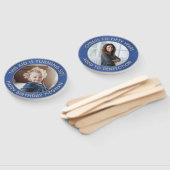 Éventail N'IMPORTE QUEL Anniversaire 2 Photos Brossé Bleu e (Non-assemblé)