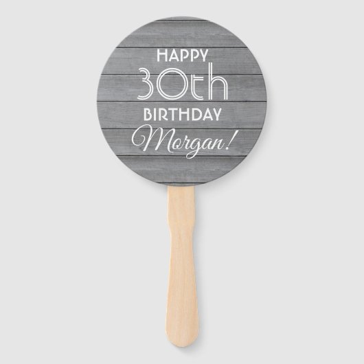 Éventail N'IMPORTE QUEL Anniversaire Cheval Gris Rustique F (Dos)