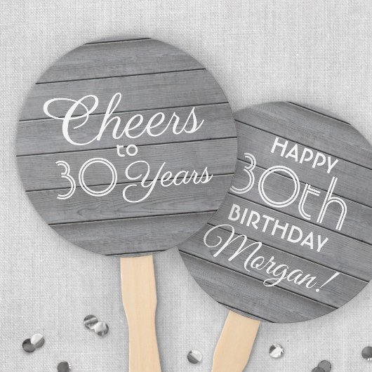 Éventail N'IMPORTE QUEL Anniversaire Cheval Gris Rustique F