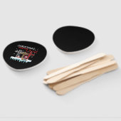 Éventail Noël commence avec le Flamant rose d'amour du Chri (Non-assemblé)