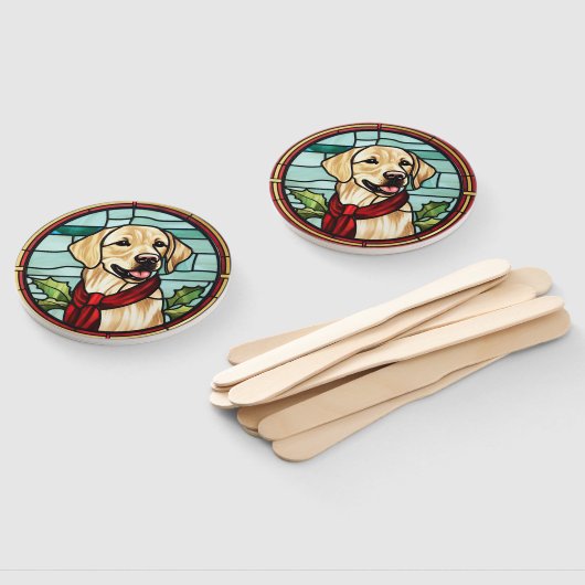 Éventail Noël de la vitre du Labrador (Non-assemblé)