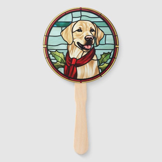 Éventail Noël de la vitre du Labrador (Devant)