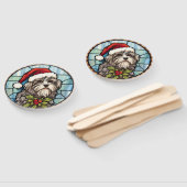 Éventail Noël en vitrail havanais (Non-assemblé)