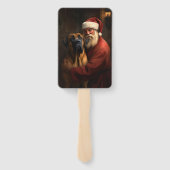 Éventail Noël festif Rhodesian Ridgeback Santa Claus (Dos)