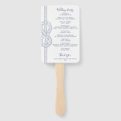 Éventail Noeud nautique Mariage de script moderne (Dos)