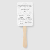 Éventail Noir et blanc Gras minimal Moderne Floral Programm (Dos)