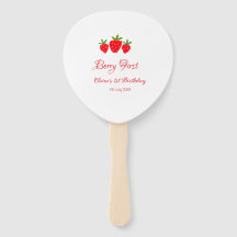 nom de fraise rouge 1er anniversaire stylis