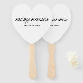 Éventail Nom de la calligraphie personnalisée de la meilleu (Devant et derrière)