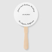 Éventail Nom de la Personnaliser, date noir lettres incurvé (Dos)