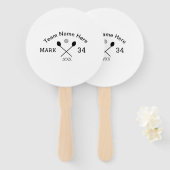 Éventail Nom de l'équipe ici ajouter le nom paddle golf à b (Devant et derrière)