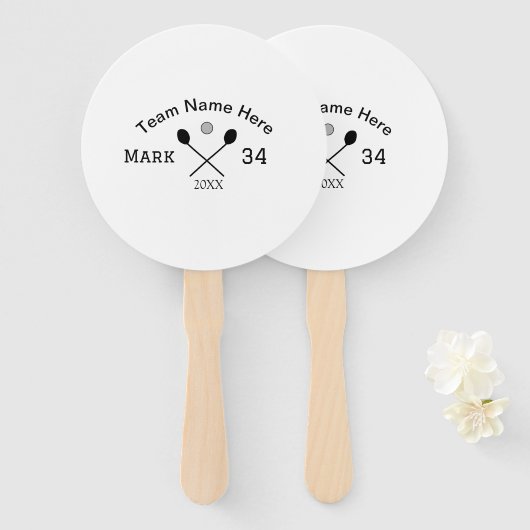 Éventail Nom de l'équipe ici ajouter le nom paddle golf à b (Devant et derrière)