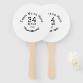 Éventail Nom de l'équipe ici ajouter nom tournoi année text (Devant et derrière)