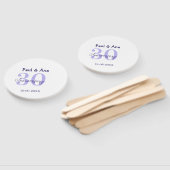Éventail nom de lettre gras violet 30e anniversaire simple  (Non-assemblé)