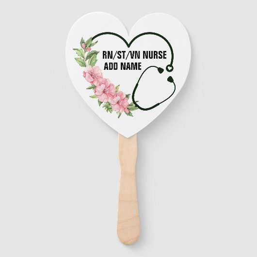 Éventail Nom de l'infirmière étudiante-inscrite-ancienne (Dos)