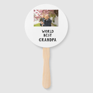 Éventail Nom de photo du meilleur grand-père du monde pour