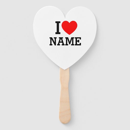 Éventail Nom du coeur (Dos)