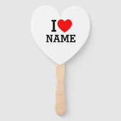 Éventail Nom du coeur (Devant)