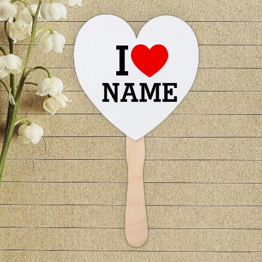 Éventail Nom du coeur