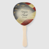 Éventail Noms et date du drapeau américain en détresse (Dos)