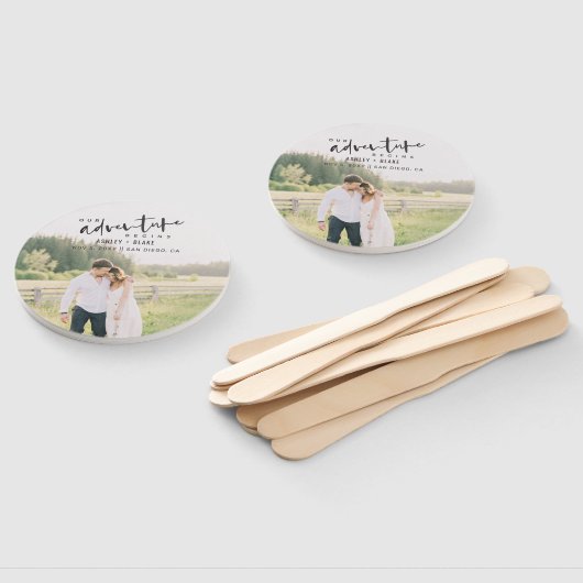 Éventail Notre aventure commence Script Photo Enregistrer l (Non-assemblé)