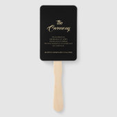 Éventail Nous faisons Black Elegant Art Déco Gold Retro Mar (Dos)